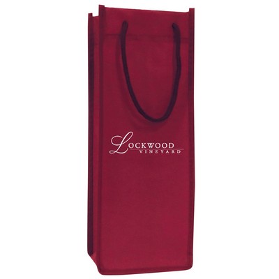 Wine Tote Bag w/ Rope Handles (5"x13"x4")