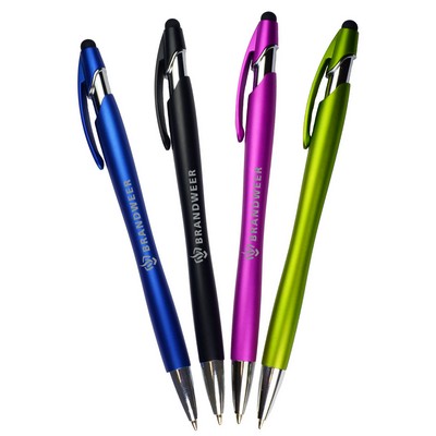 Matte Finish European Design Ballpoint Pen w/Stylus