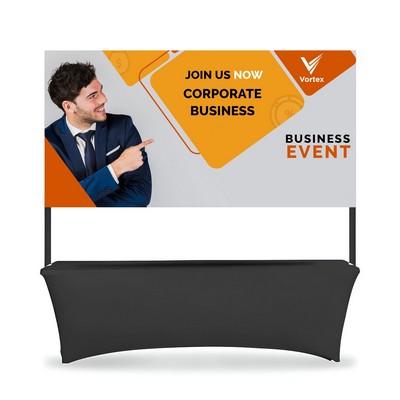 Table Top Banner - Back Wall Display Package, Single Sided (8.04' x 5.41ft)