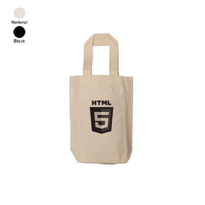 Canvas Double Bottle Winte Tote
