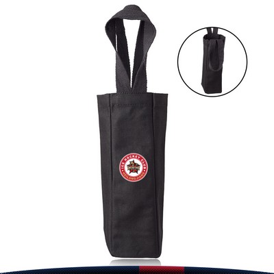 Bitta Single Bottle Canvas Wine Tote Bag
