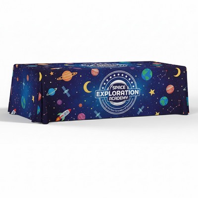 8' Premium Draped Standard Table Cover(Full Color Dye Sublim